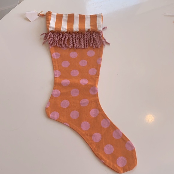 Sally Russell Orange and Pink Stocking NEW - Picture 4 of 4